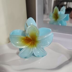 Blue and Yellow Flower Hairclip